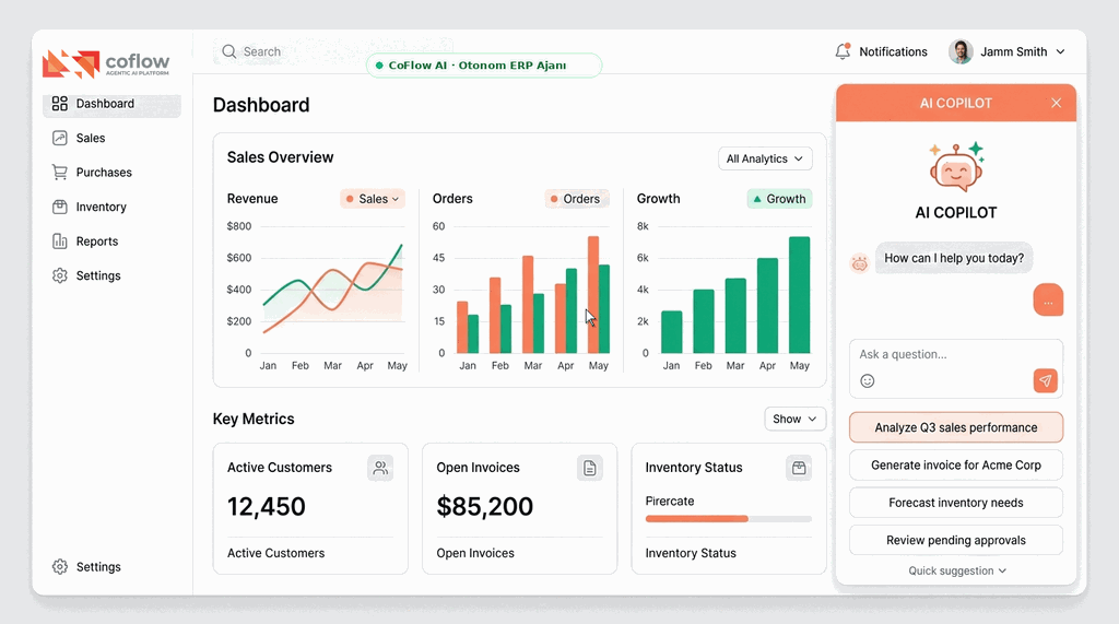 CoFlow AI Otonom ERP Ajanı